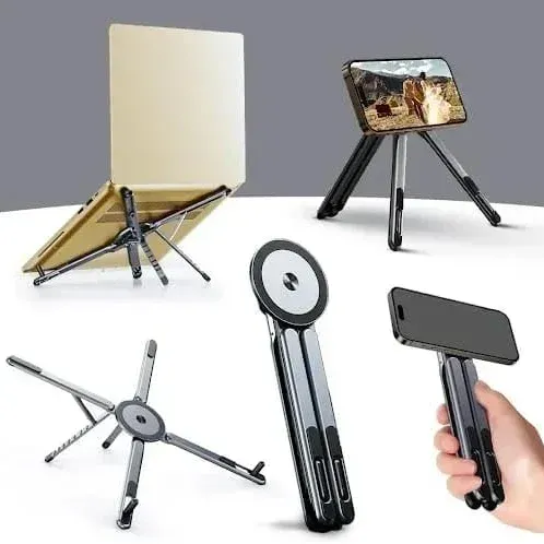3-in-1 Magnetic Foldable Laptop & Phone Stand