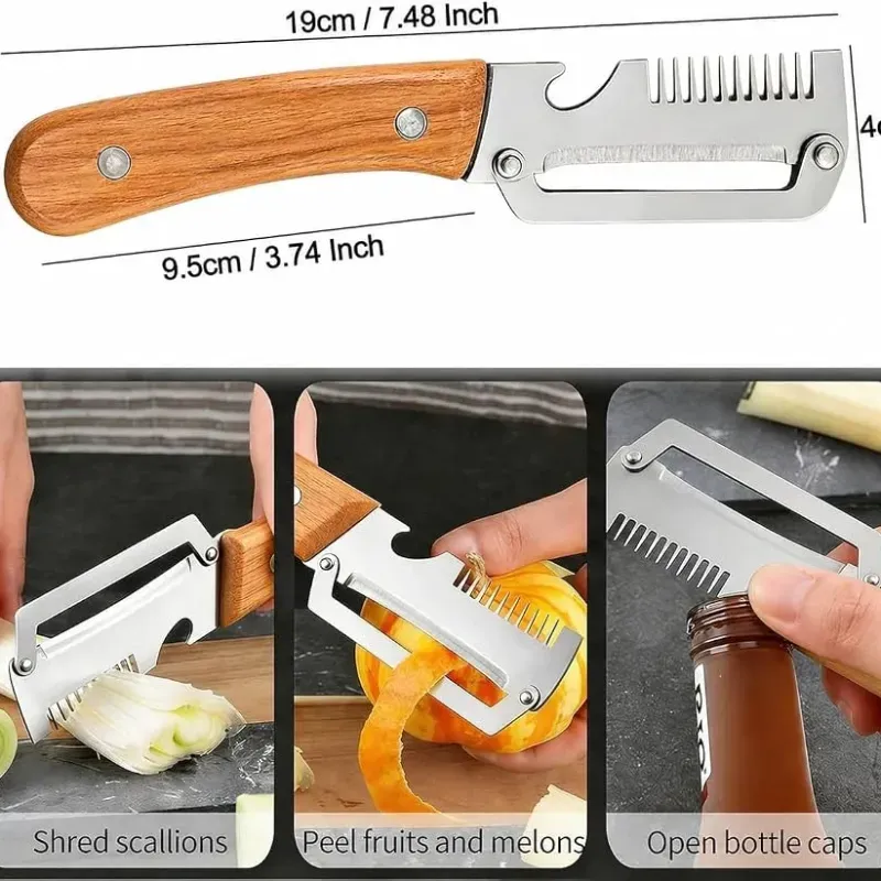 3-in-1 Multi-Functional Stainless Steel Vegetable Peeler