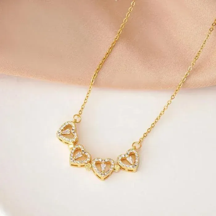 Magnetic Heart & Clover Necklace