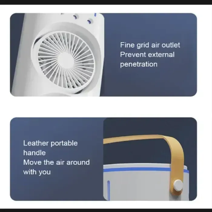 Double Head Rechargeable Cooling Fan
