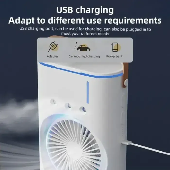 Double Head Rechargeable Cooling Fan