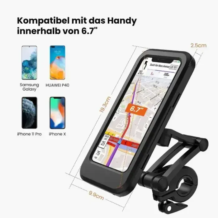 360° Waterproof Phone Holder for Bike & Motorbike