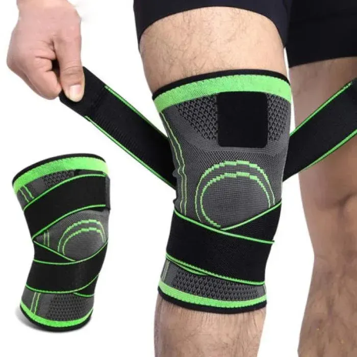 3D Elastic Knee Support Sleeve with Straps