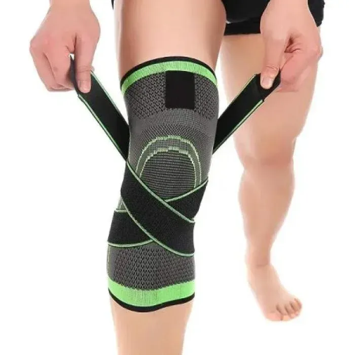 3D Elastic Knee Support Sleeve with Straps