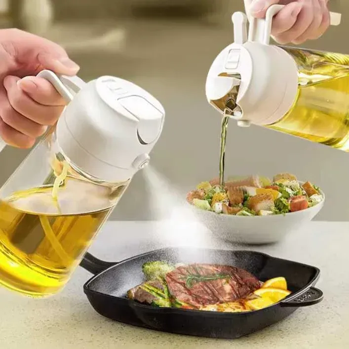 2-in-1 Oil Sprayer & Pourer Bottle for Cooking