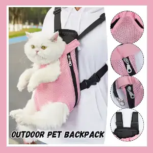 Adjustable Straps Pet Front Cat Dog Mesh Backpack Pet Shoulders Bag
