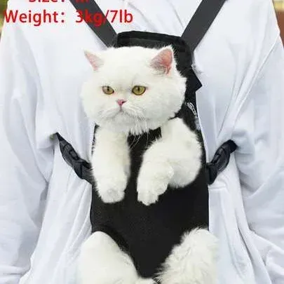 Adjustable Straps Pet Front Cat Dog Mesh Backpack Pet Shoulders Bag
