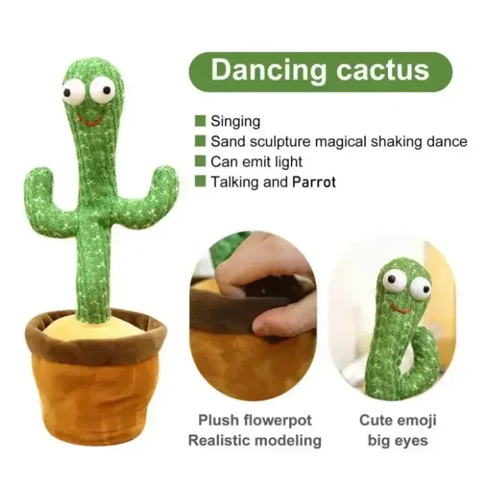 Dancing Cactus Toy - Talking & Singing Plush