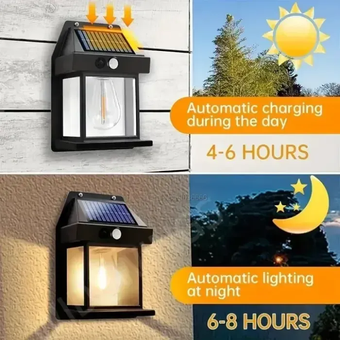 Solar Rechargeable Motion Sensor Wall Lamp BK-888