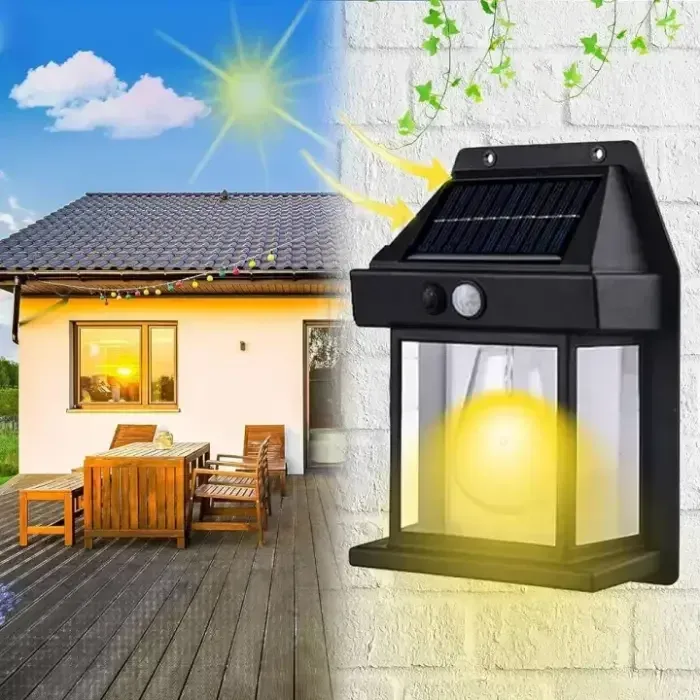 Solar Rechargeable Motion Sensor Wall Lamp BK-888