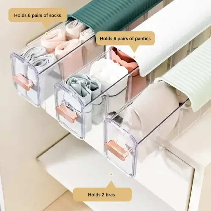 6 Slot Socks & Undergarments Organizer Box