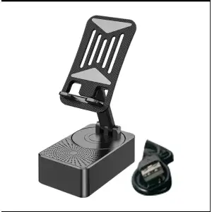 3 in1 Portable Foldable Mobile Phone Holder with Bluetooth Speaker