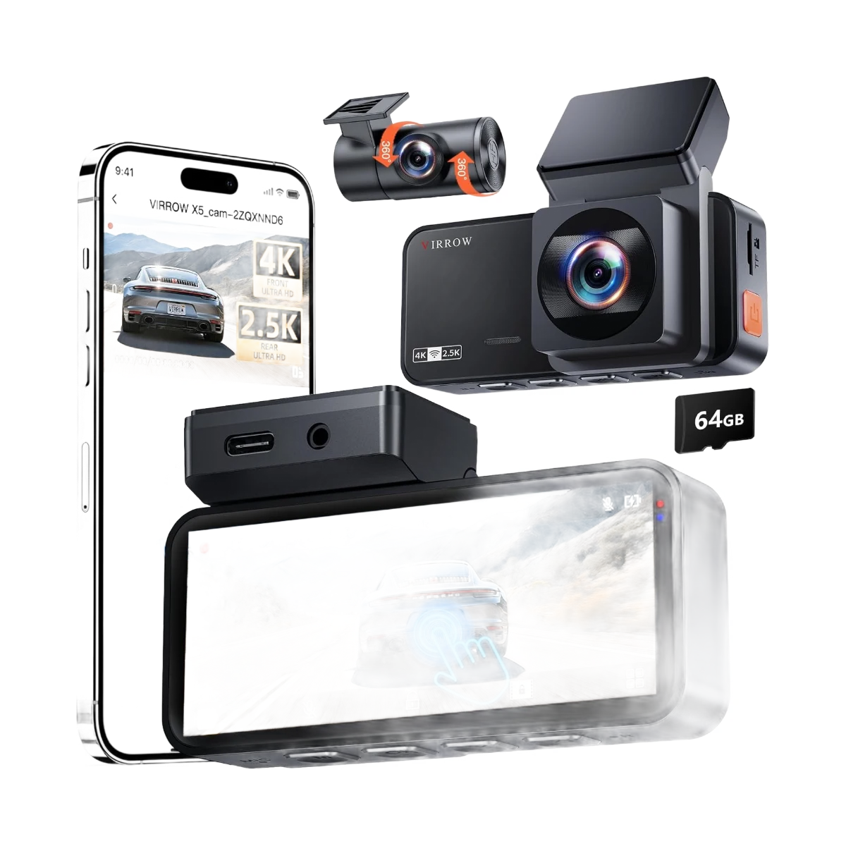4K UHD Dual Lens Dash Cam - Crystal Clear Security