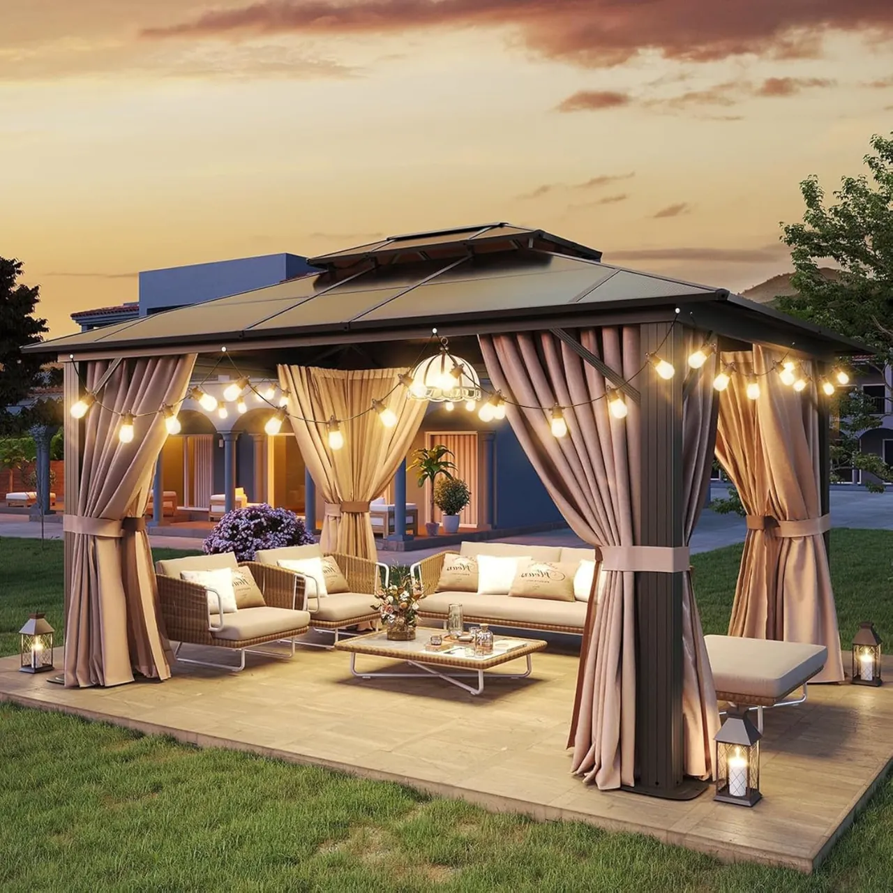 Aoxun 10'x12' Hardtop Gazebo - The Ultimate Outdoor Oasis