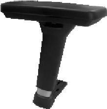 3D Height Adjustable Armrest Black/Chrome