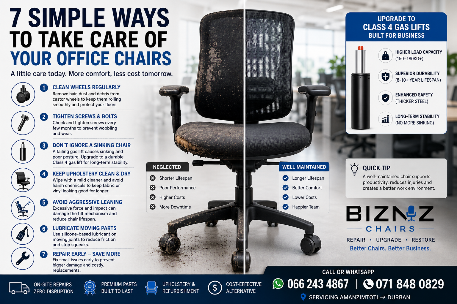 7 Simple Ways to Make Your Office Chairs Last Years Longer