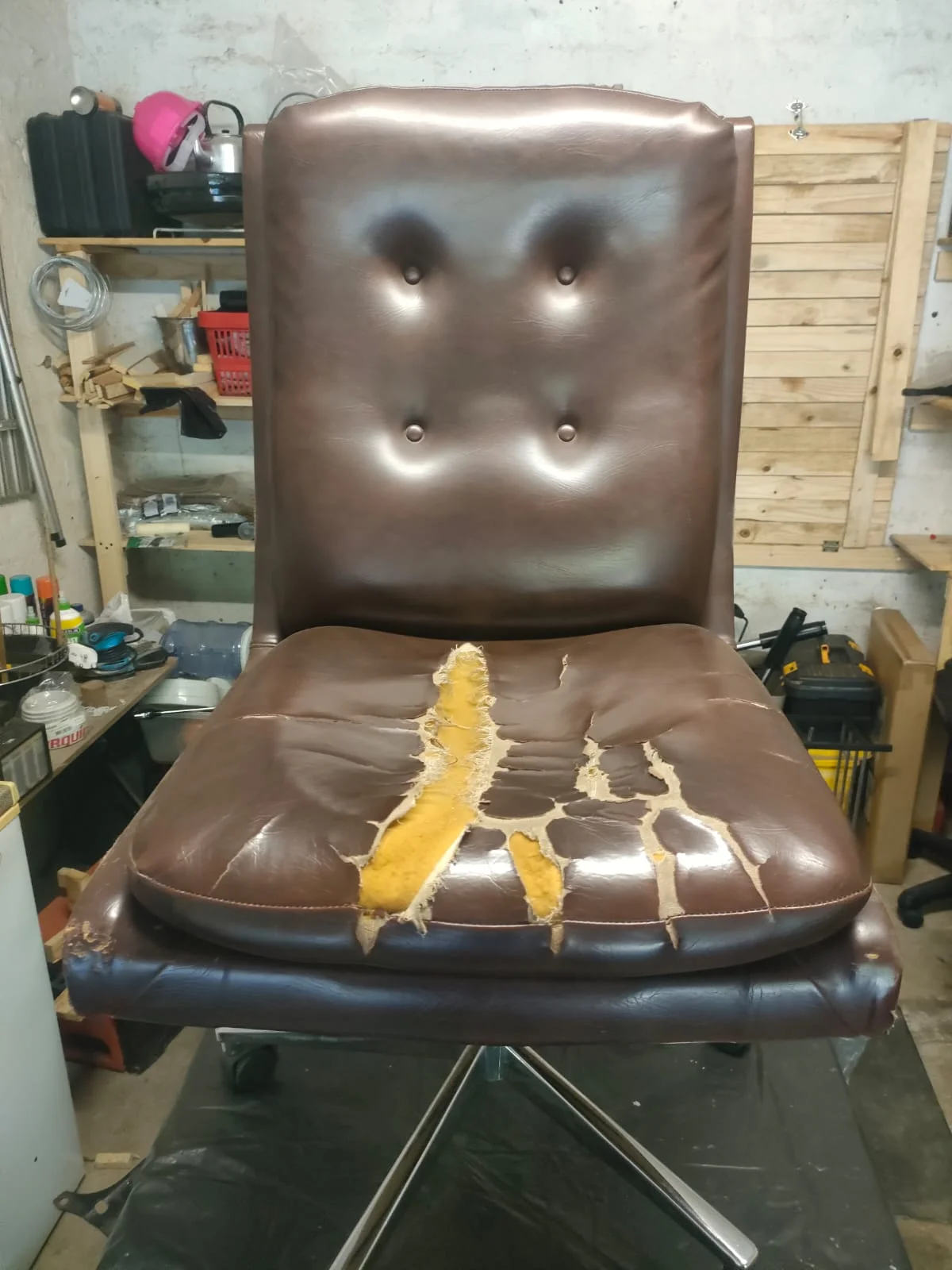 Granddad's chair — tattered original