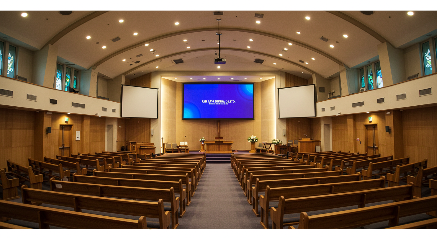 대구 비전교회 본당 LED 스크린