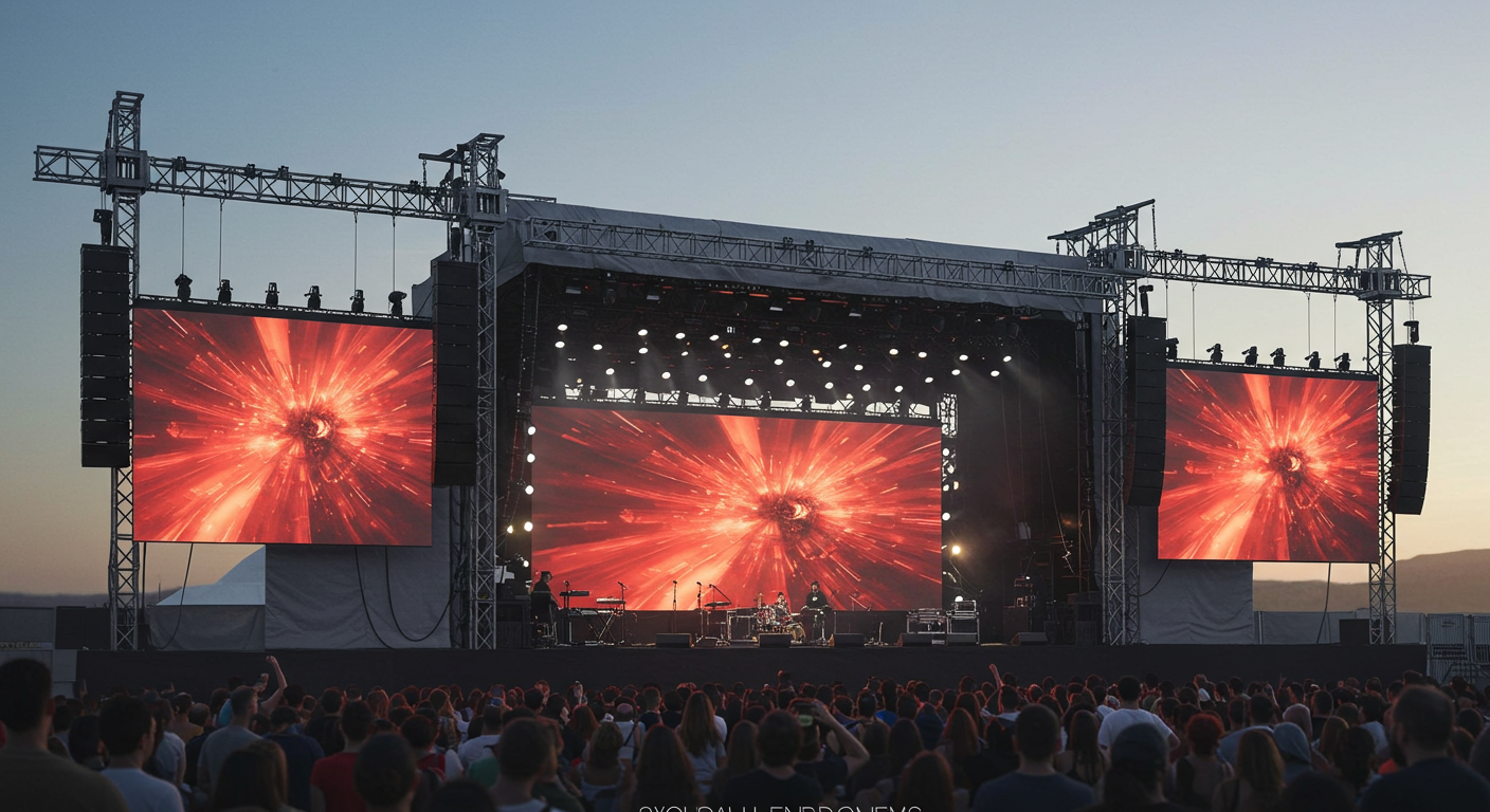 옥외 공연 LED 무대 설치