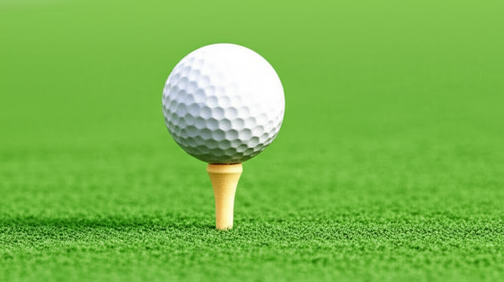 Golf ball on a tee