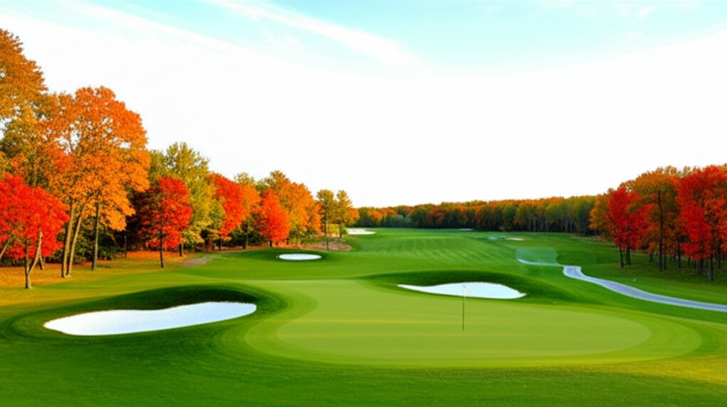 Beautiful aerial view of a golf course