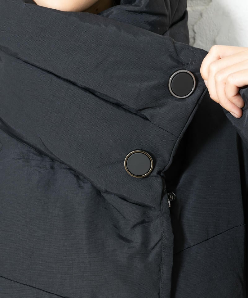 ルイルエブティック　ハイネックアシンメトリーダウンコート