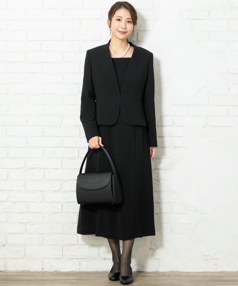 アンフィニ　かすりグログランフォーマルバッグ