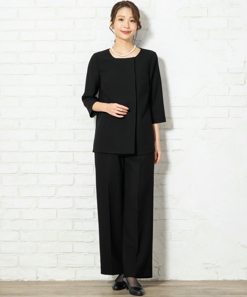 ロングブラウス&セミワイドパンツスーツ/S(7号) ロングブラウス&セミワイドパンツスーツ/S(7号)
