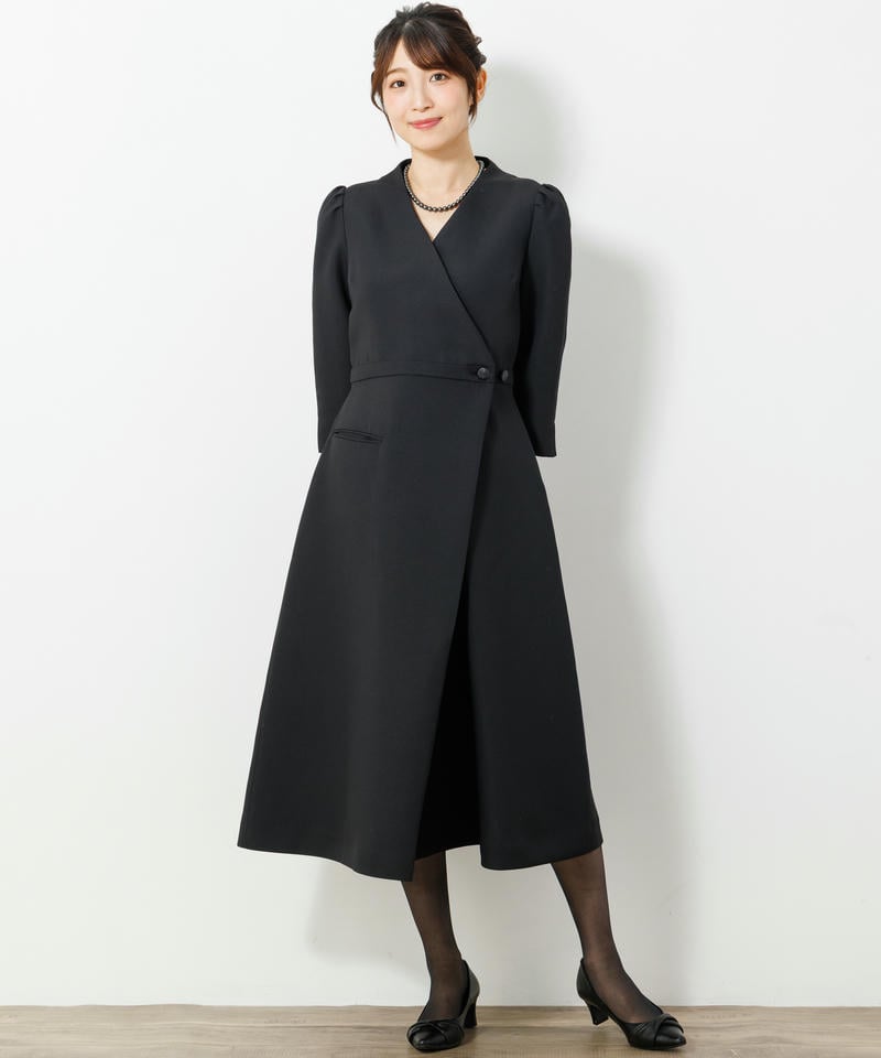 ラネリ　ダブルクロスAラインワンピース