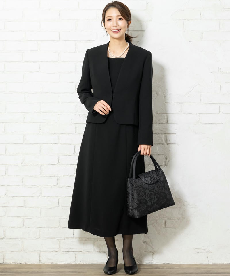 岩佐　タッセル付きバラ柄ジャガード織トートバッグ