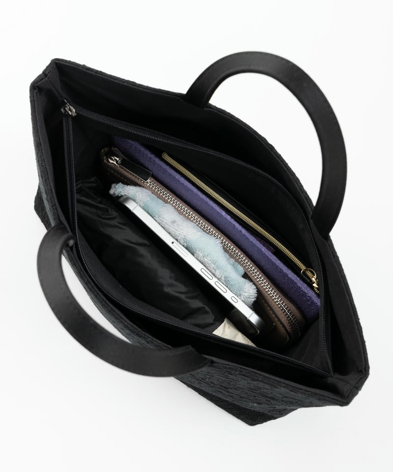 カレット　総レースソフトトートバッグ