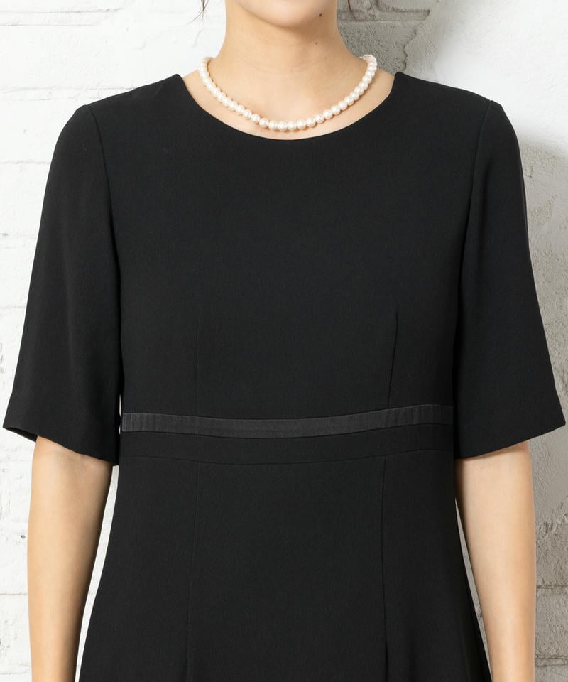 【8点セット】サテンラインベーシックブラックフォーマルアンサンブル