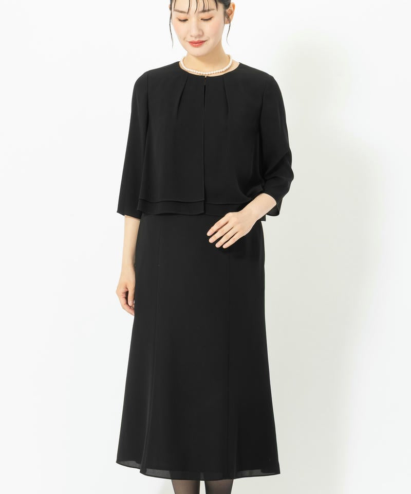 【春夏用・7点セット】アンサンブル風ロング丈ワンピース 【春夏用・7点セット】アンサンブル風ロング丈ワンピース