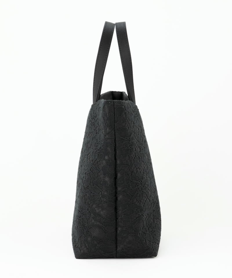 カレット　総レースソフトトートバッグ