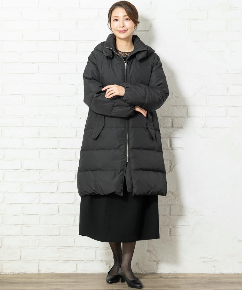 ナノユニバース　フードロングダウンコート