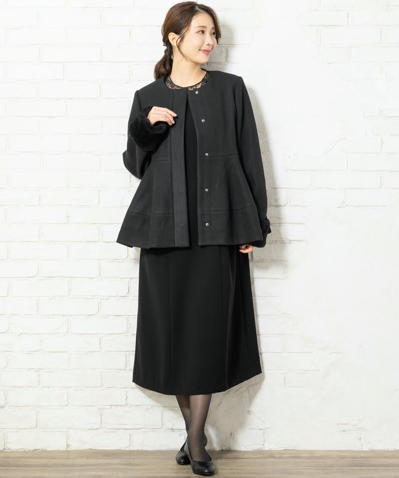 ルイルエブティック メルトンペプラムショートコート ルイルエブティック メルトンペプラムショートコート