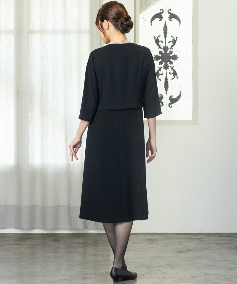 アンフィニ 【8点セット】ラウンドサテンラインジャケット&ボレロアンサンブル風ワンピース アンフィニ 【8点セット】ラウンドサテンラインジャケット&ボレロアンサンブル風ワンピース