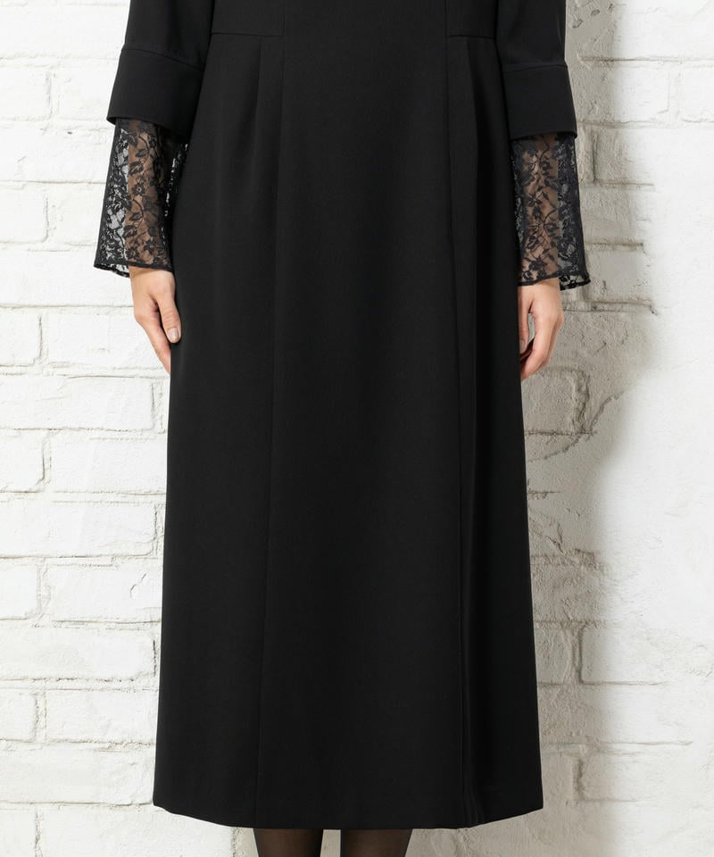 アンフィニ　ラッセルレース使いロングフレアーワンピース
