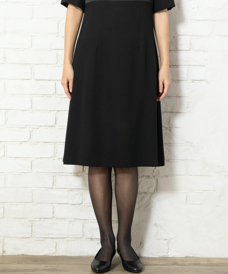 【8点セット】サテンラインベーシックブラックフォーマルアンサンブル