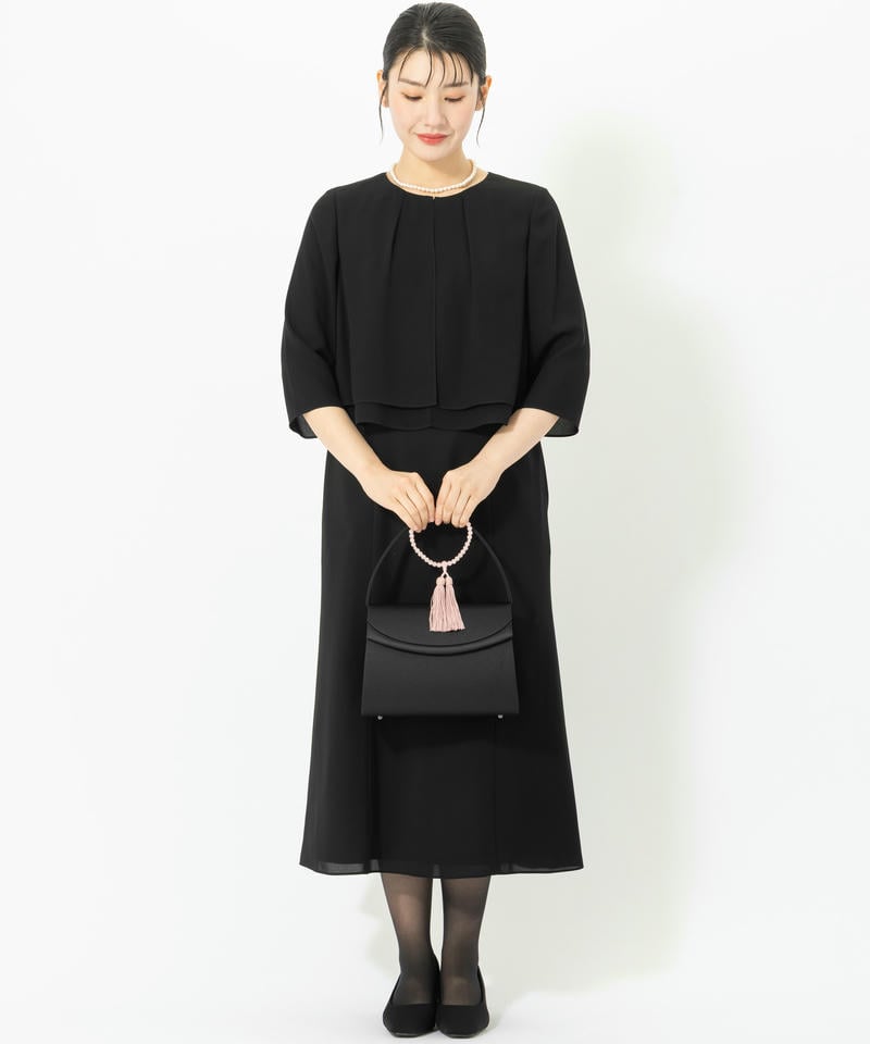 【春夏用・7点セット】アンサンブル風ロング丈ワンピース 【春夏用・7点セット】アンサンブル風ロング丈ワンピース