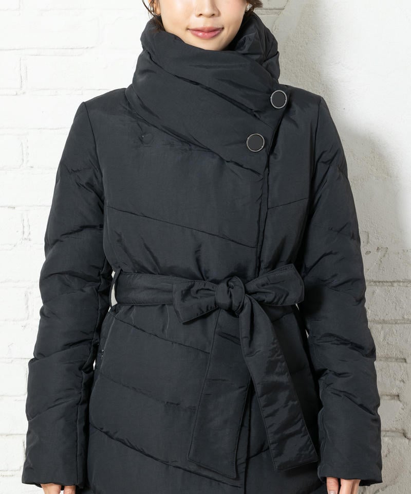 ルイルエブティック　ハイネックアシンメトリーダウンコート