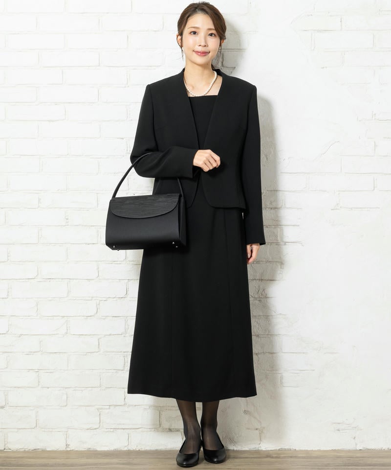 アンフィニ　かすりグログランフォーマルバッグ