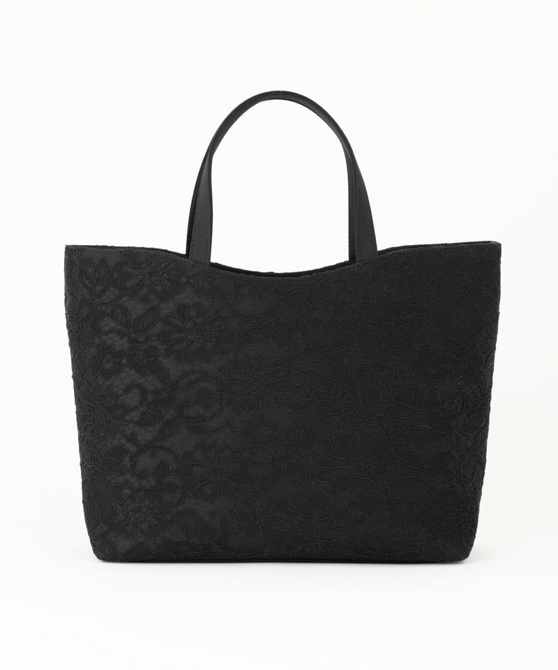 カレット　総レースソフトトートバッグ