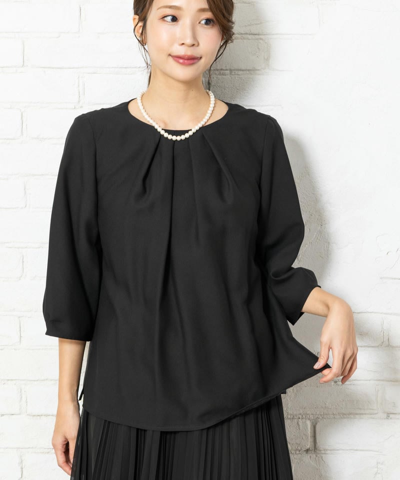 1つボタンVネックジャケット&ブラウス&シフォンプリーツスカート3ピーススーツ