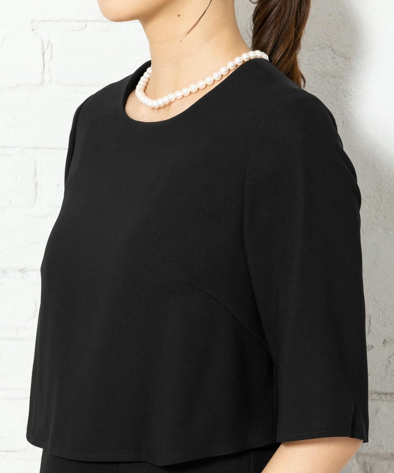 ソリテール ノーカラージャケット&レイヤードワンピース ソリテール ノーカラージャケット&レイヤードワンピース