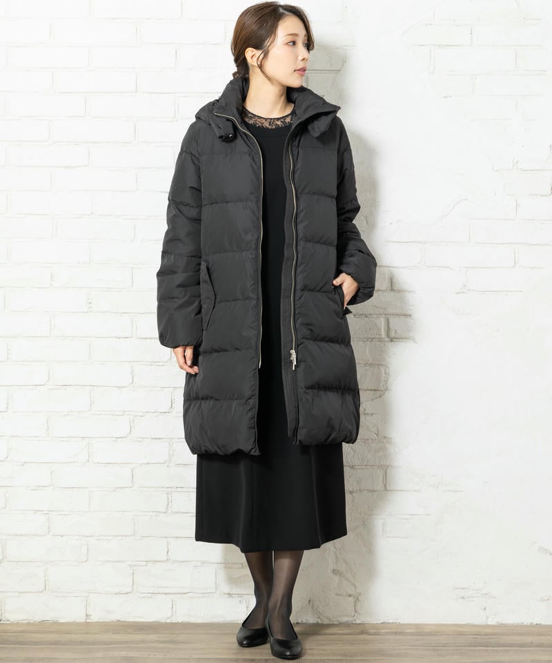 ナノユニバース　フードロングダウンコート