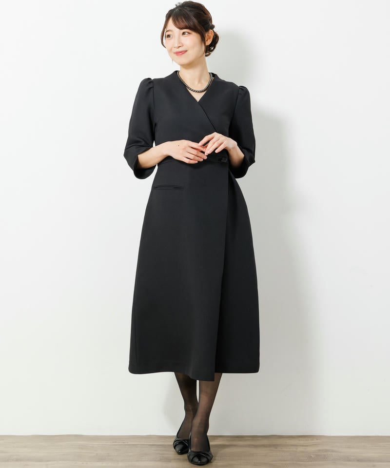 ラネリ　ダブルクロスAラインワンピース