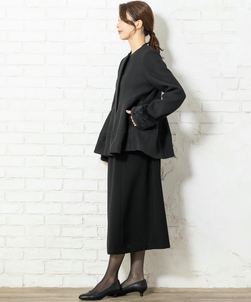 ルイルエブティック メルトンペプラムショートコート ルイルエブティック メルトンペプラムショートコート