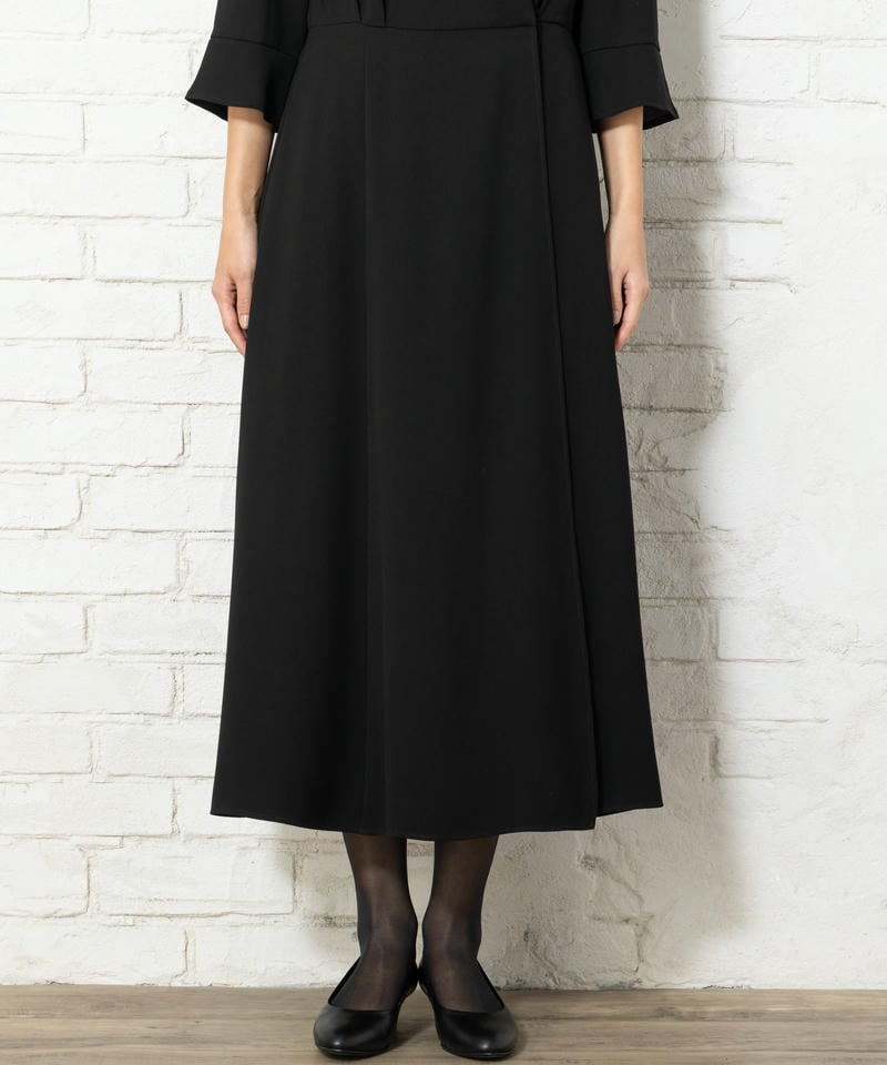 カレット　ノーカラーショート丈ジャケット&ラップ風エレガントワンピース