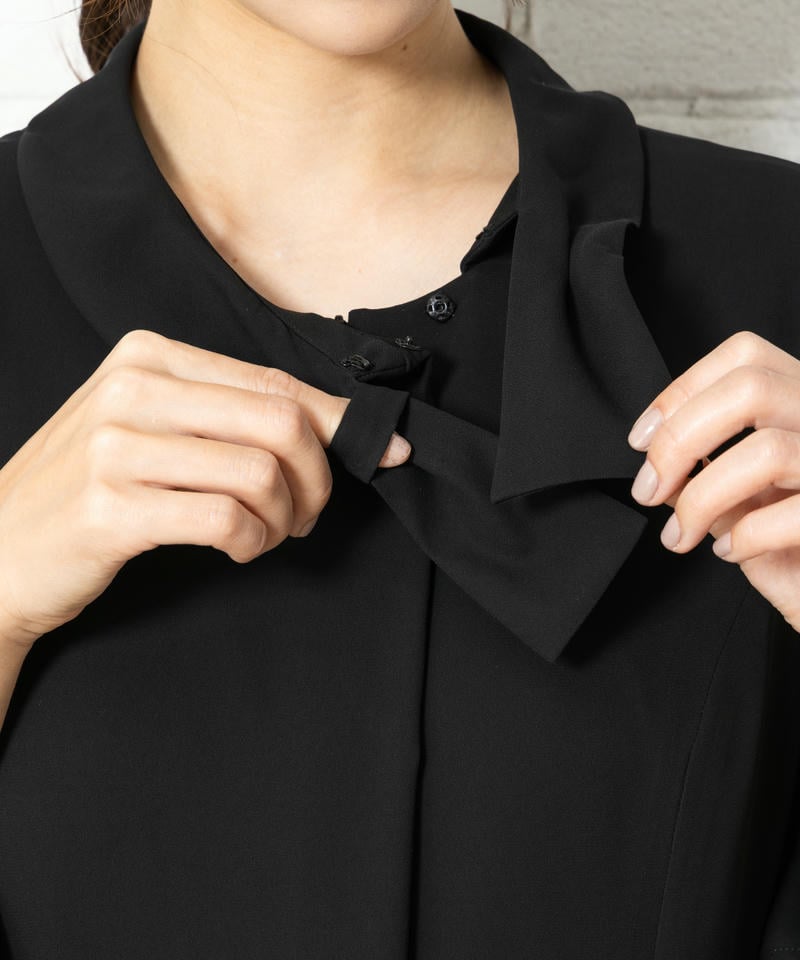 アンフィニ ジョーゼットリボンワンピース アンフィニ ジョーゼットリボンワンピース